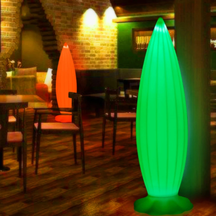 Luminous Bamboo Shoots Floor Lamps Colorful Silkworm Cocoon Motif Lamp Bar Party Landscape Lighting Garden Pillar Light