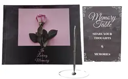 Professional Hardcover 1200Gm Grey Board Funeral Guest Book Memory Funeral Souvenirs