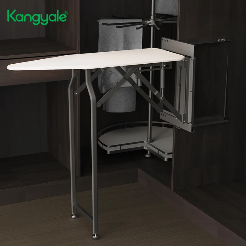 Kangyale Wardrobe New Wall Mounted Ironing Board Pull Out Retractable Folding Ironing Board