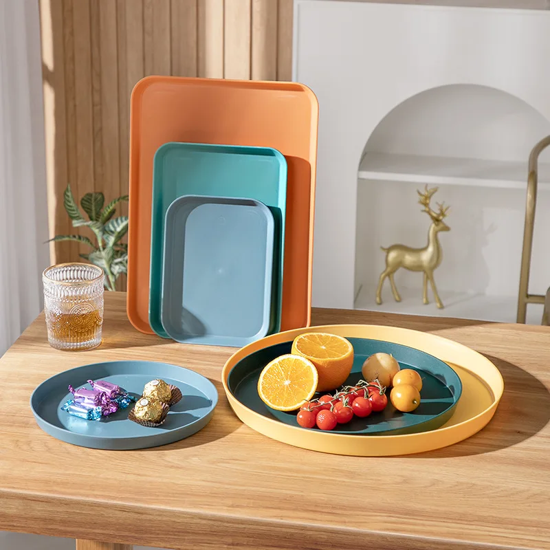 RTS round and rectangle plastic serving tray