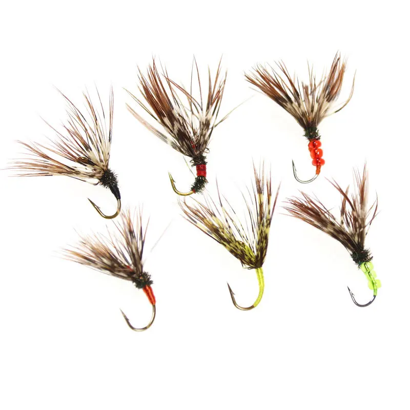 Fly Fishing Lures Insect Dry Floating With Fly Fishing Hook Artificial Hard Bait Trout Dry Fly Set Fishing Tackle