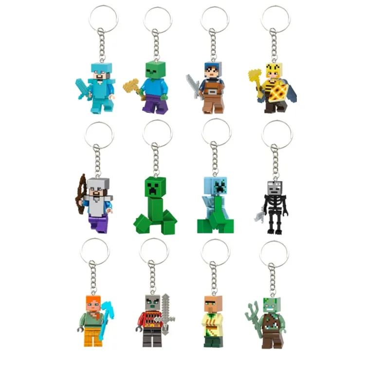 LEGO игра мой мир строительный блок брелок из сплава для ключей