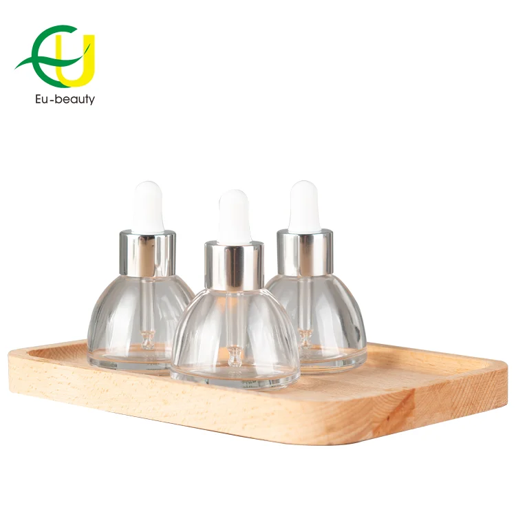 Eu-beauty cosmetic clear glass bottle essential oil face care packing