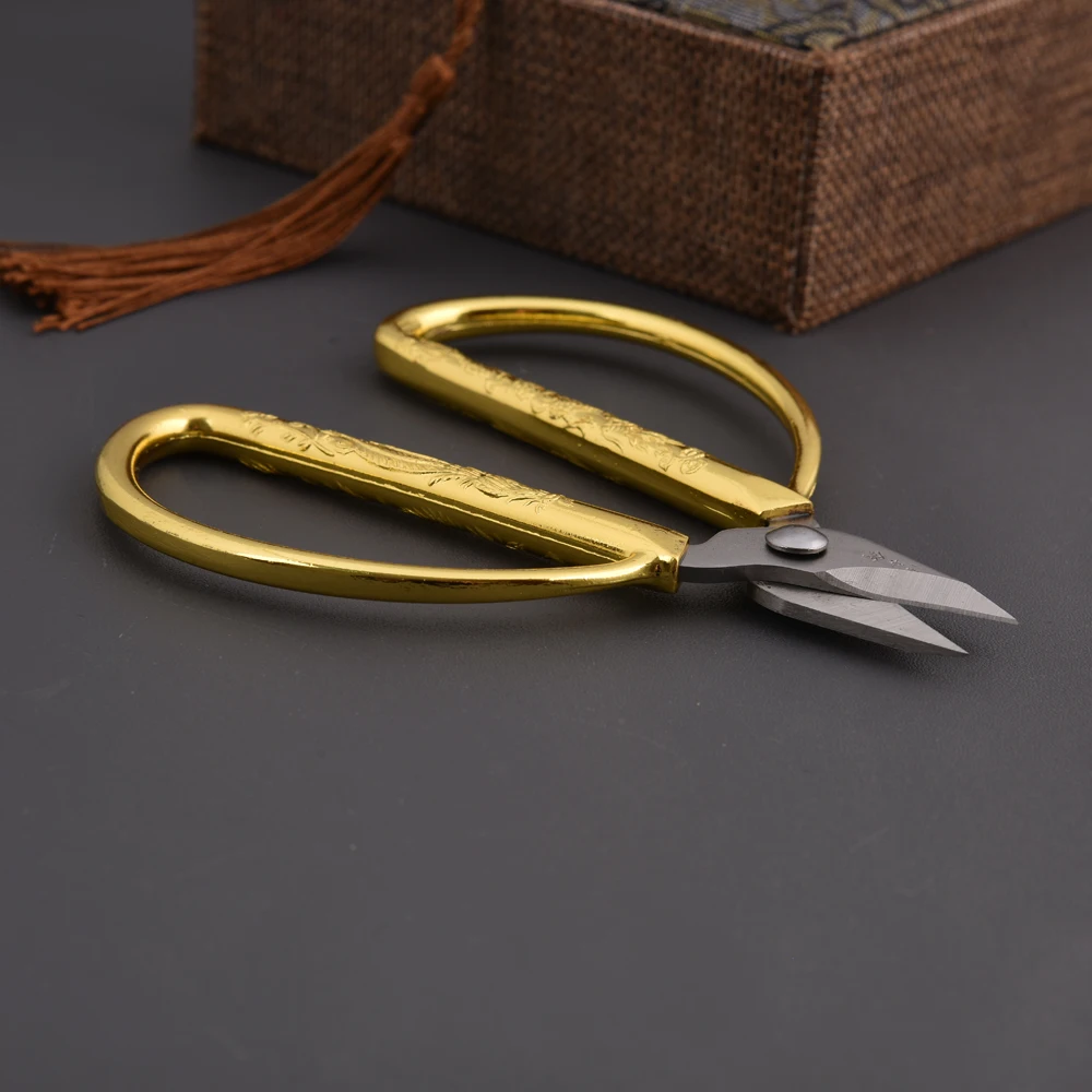 Профессиональные ножницы для кутикулы, золотые ножницы для ногтей из нержавеющей стали