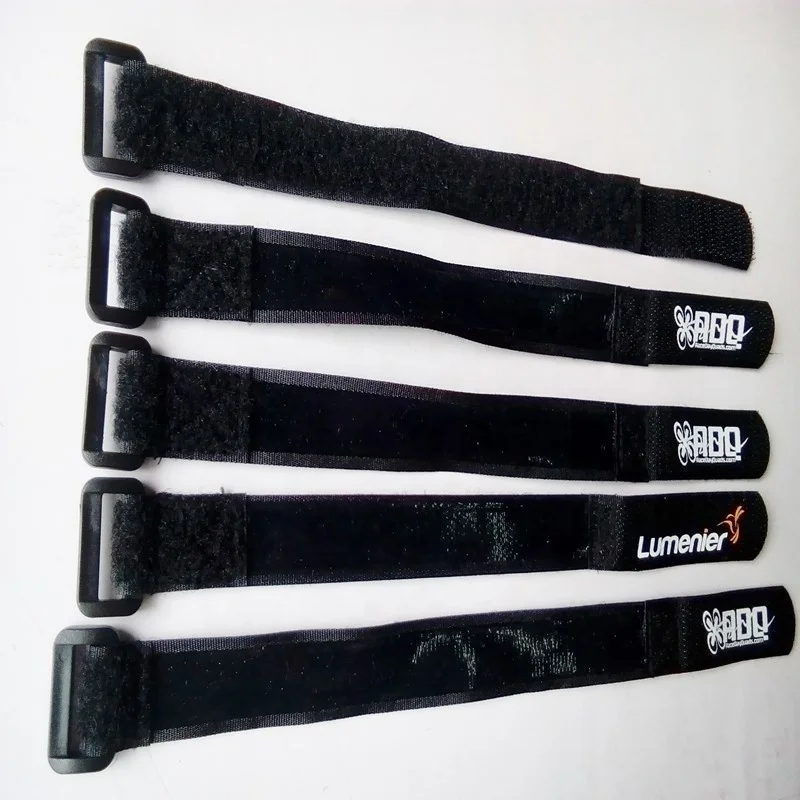 Black non-slip lipo battery straps for racing quad