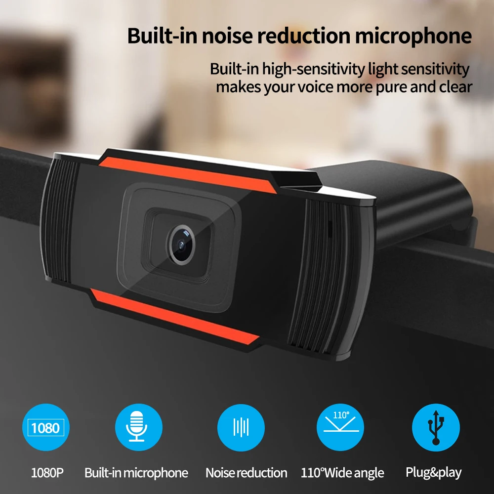 computer conferencing Chatting video 720p 1080P  HD USB webcam pc webcams  built-in mic video camera