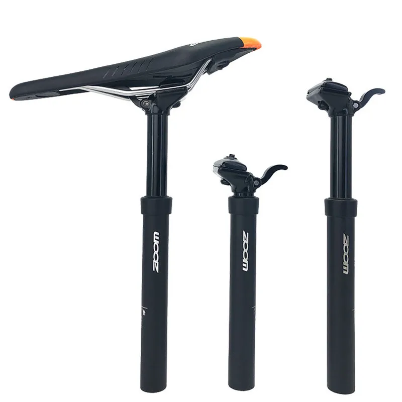 ZOOM bicycle seat post 30.9mm/31.6mm mtb road bike dropper seat tube parts hand controlled liftable aluminum alloy seatpost