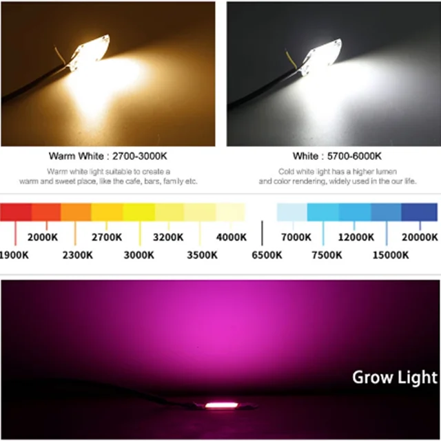 Wholesale full spectrum led ac 220v high power led cob chip 20w 30w 50w driverless led cob chip for grow light floodlight