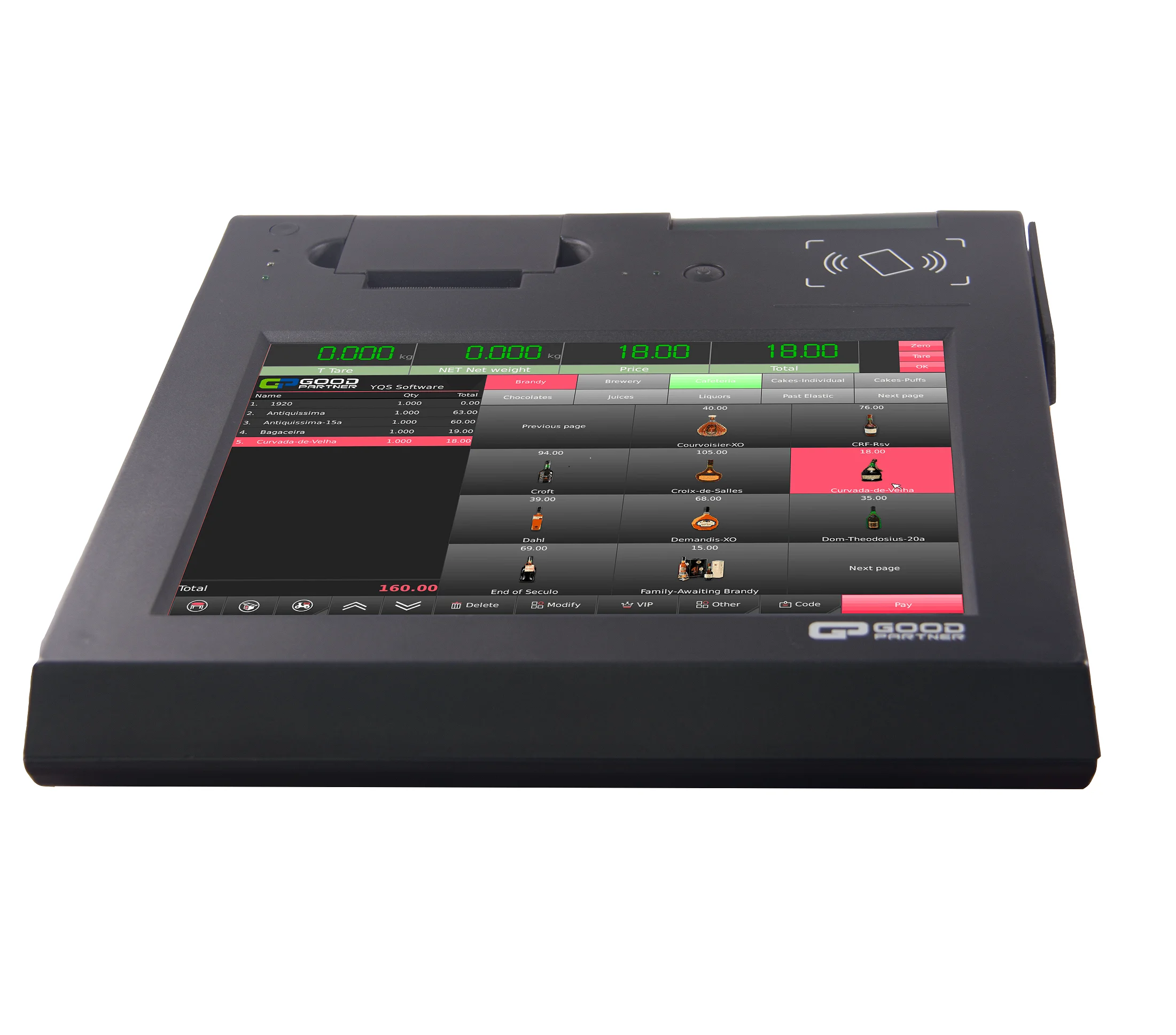 Android/Linux POS система 12 дюймов все в одном устройство сопротивление сенсорный экран с 58 мм Термопринтер