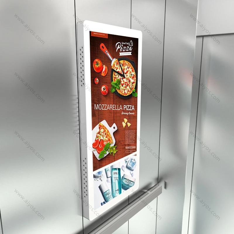 electrical lift advertisement screen for hotel elevator digital signage screen display board