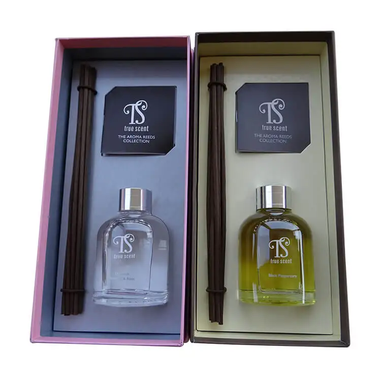 100ml Clear Bottle Reed Diffuser with Rattan Sticks and Cover Box