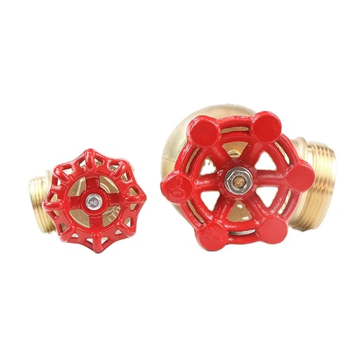 Fire hydrant Valve Natural or painted brass angle fire valve fire fight landing valve with coupling