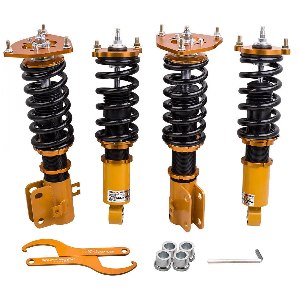 MaXpeedingrods Tuning Coilover Suspension for Subaru Legacy 1999-2004 BE Shocks Strut 24 Steps Adjustable Damper