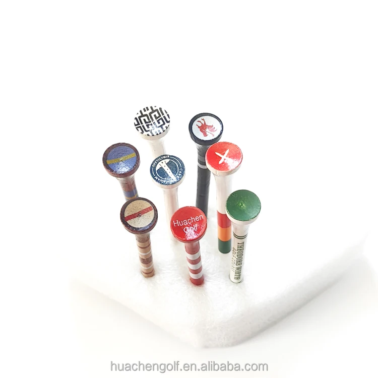 Factory price Custom colors tees 70mm Wooden Bamboo Golf Tee with Logo Printing