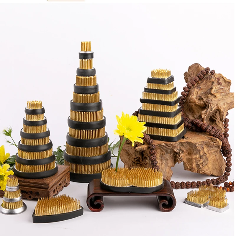 Hot Sale Japanese Style Brass Ikebana Kenzan Flower Pin Frog for Household Flower Arrangement