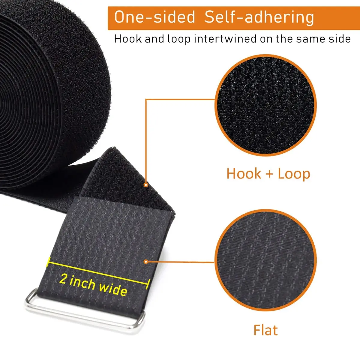 OEM 32ft 64ft Reusable Cinch Strap with Metal Buckles, Cut-to-Length Fastening Securing Straps, Adjustable Nylon Cable Straps