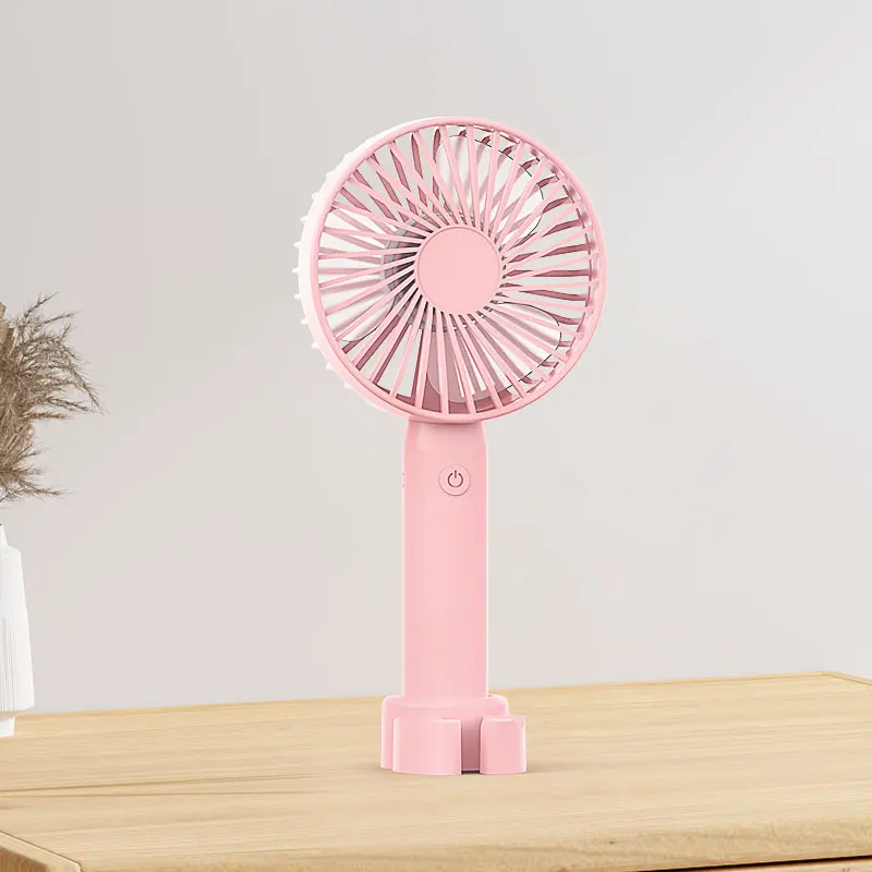2023 Desktop Fan Air Cooler Electric USB Rechargeable Small Personal Handheld Mini Portable Fan with Cell Phone Holder