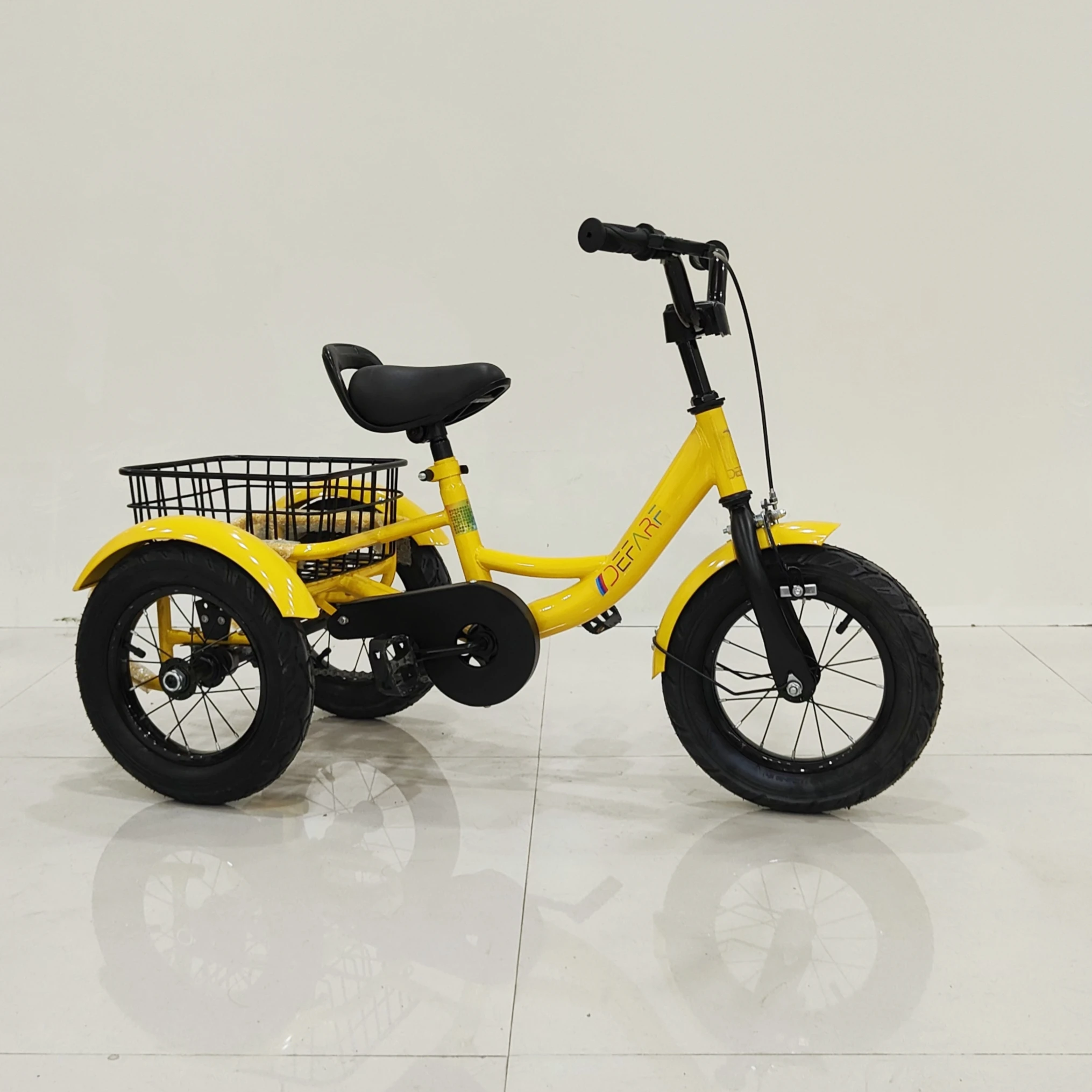 HOSH ebike оптовая продажа разноцветный стальной каркас грузовой велосипед для детей 2 3 4 5 лет желтый черный