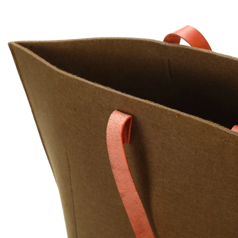 Large size 100% wool felt shopping tote bag gift bag fashion handbag shoulder bag