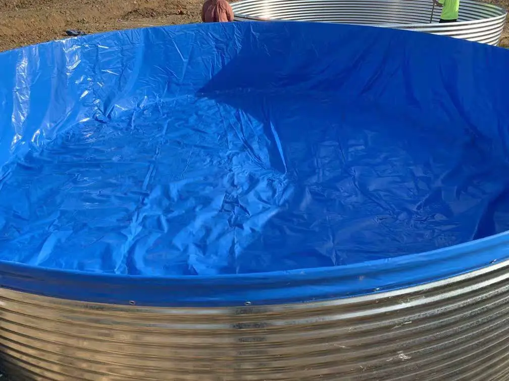 High quality customized Round fish farm pond liner pvc aquaculture tank liner tarpaulin
