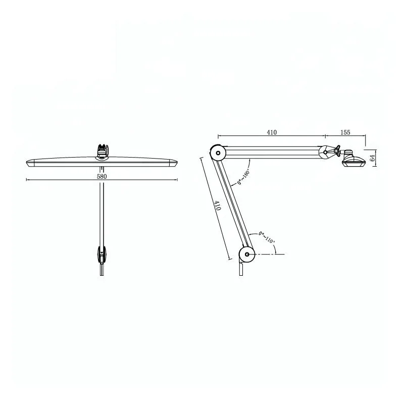 9503LED 24W step dimming table working bench light lamp led 2200lm desk lamp with round stable base