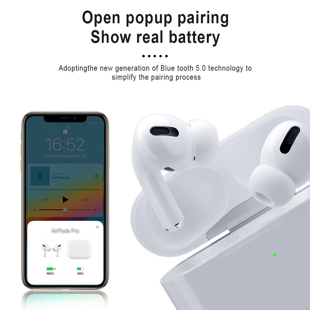 
Wholesale waterproof wireless sports smart wireless charging bilateral stereo bluetoooth headset pro tws air 3 
