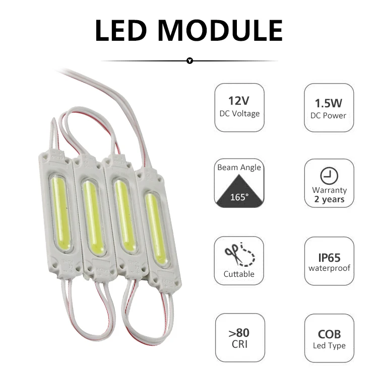 New Design Led Module 12V COB Light Shop Bars Led Sign Caravan Exterior Lighting IP65 modul led White Red Green Blue Yellow Pink