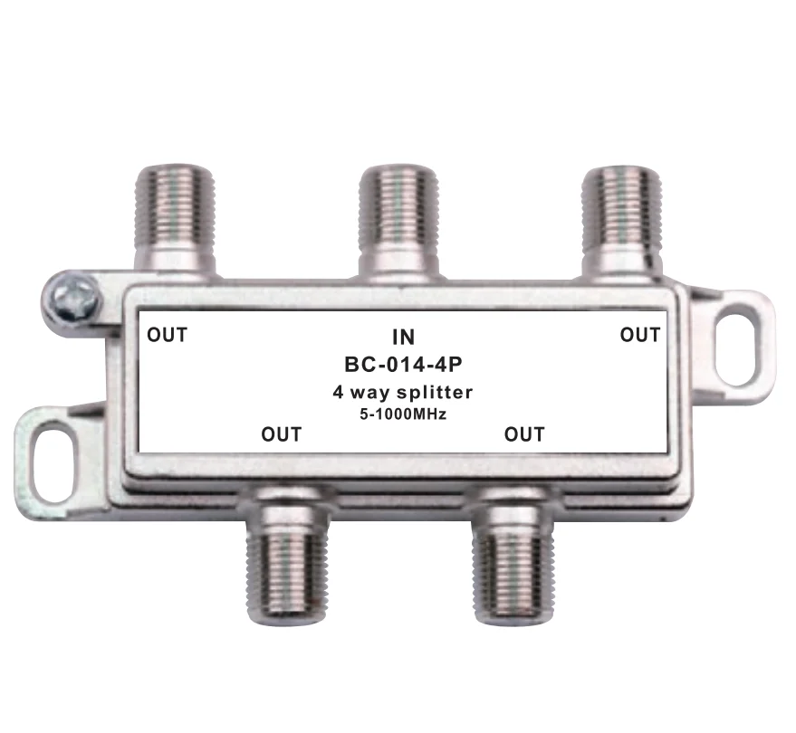 Highfly Indoor 4 Way Splitter 5-1000MHz Satellire Cable TV Wide Band Catv Splitter