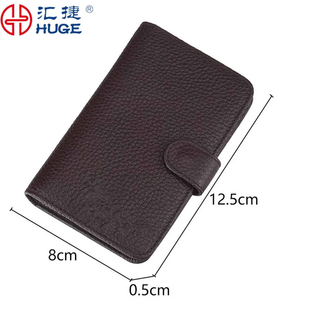 New Design Fashion Custom Logo Multiple Color PU Genuine Leather Card Wallet for Men