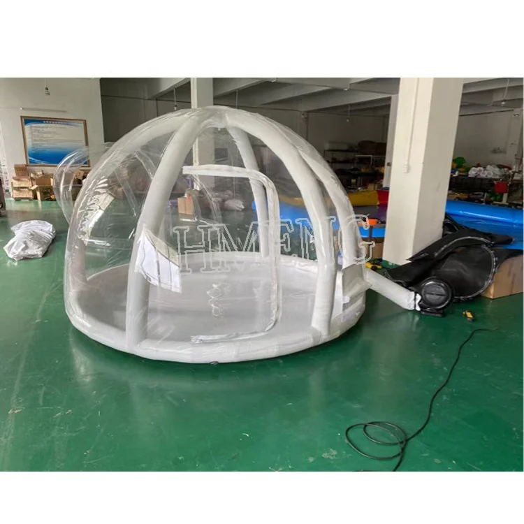 Huanmeng Inflatable Clear Dome Bubble Tent Room Transparent Outdoor Single Tunnel House Tent Hotel