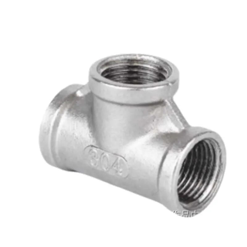 stainless steel tee pipe fitting female thread pipe thread DN6-100 equal diameter Tee Elbow Reducer Pipe Fittings