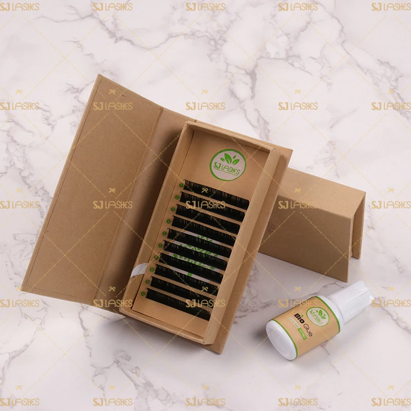 Volume Lash Extensions Cashmere Wholesale High-quality Matte Dark Black Hand Made Natural Synthetic Hair Mink Fur SJ Lashes Dd 6