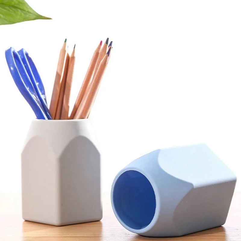 silicone pen pencil  holder desktop plastic storage rack organizer box