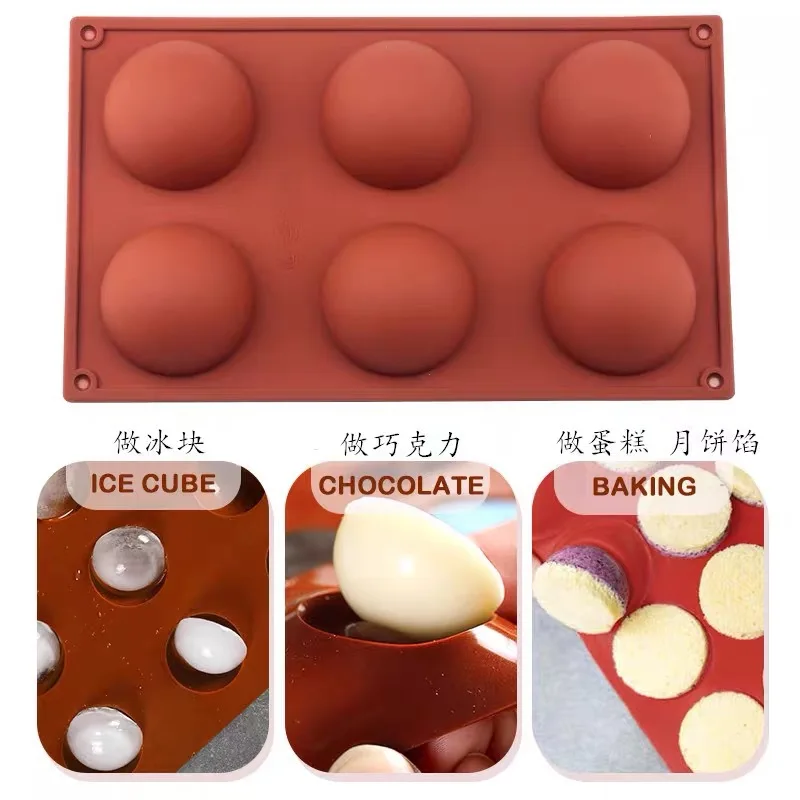 Silicone Mold chocolate bomb Non-stick silicone mold  Diy Round Pudding Pastry Molds