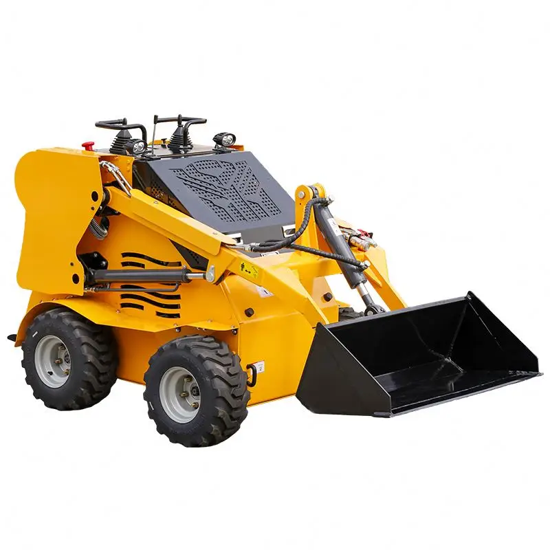 Hot sale cheap tracked 15HP skid steer loader attachments with auger brush cutter stump grinder mulcher mower pallet fork
