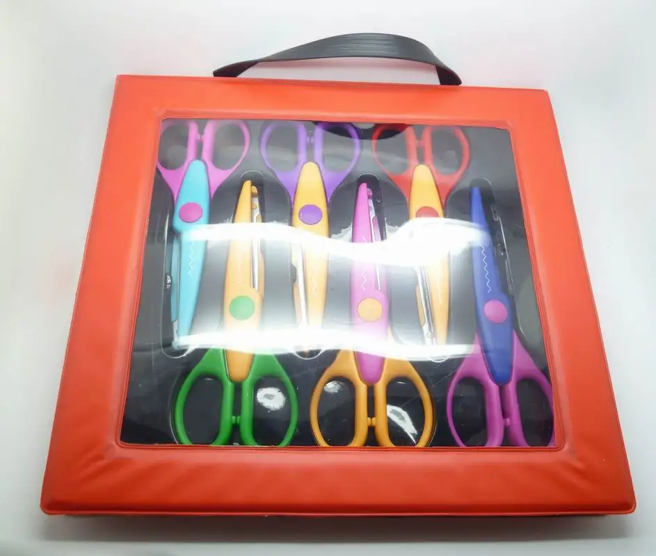 stainless steel student craft paper scissor in plastic material