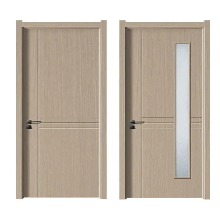 Cheap Price  Waterproof WPC Door Panel Door Skin China PVC Film Laminated Door