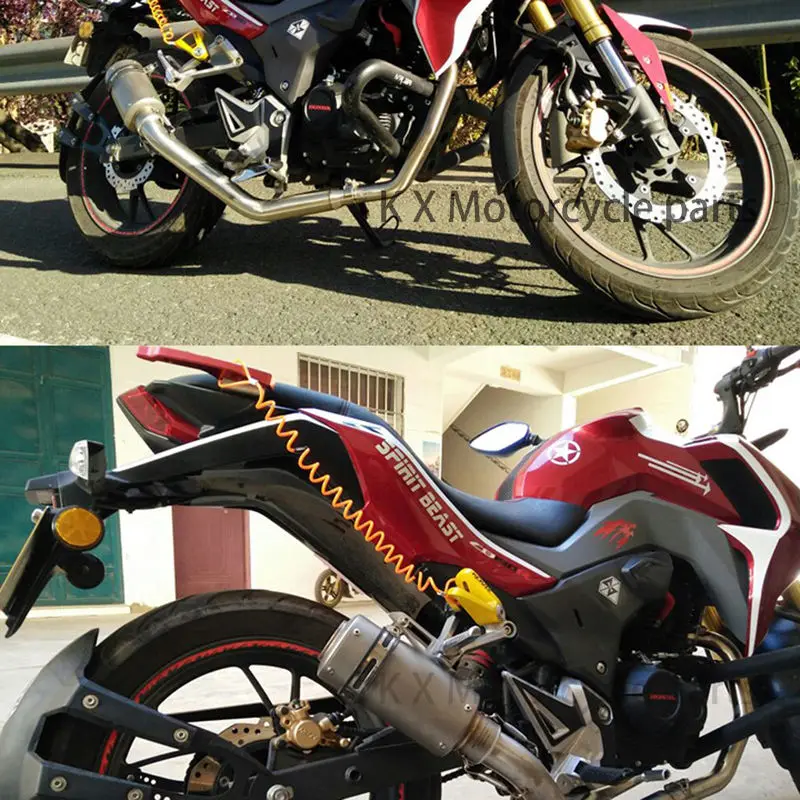 51mm For Honda CB190 CB190R Upgrade Modified Motorcycle Exhaust Headers Front Mid Pipe Muffler Link Pipe Motocross Pit Bike