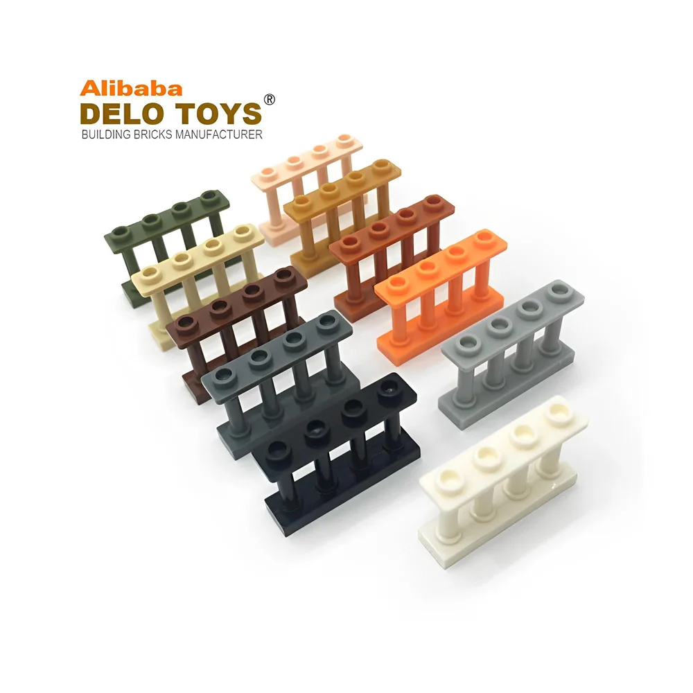 DIY toys Plastic building blocks bricks Fence 1 x 4 x 2 Spindled with 4 Studs (NO.15332)