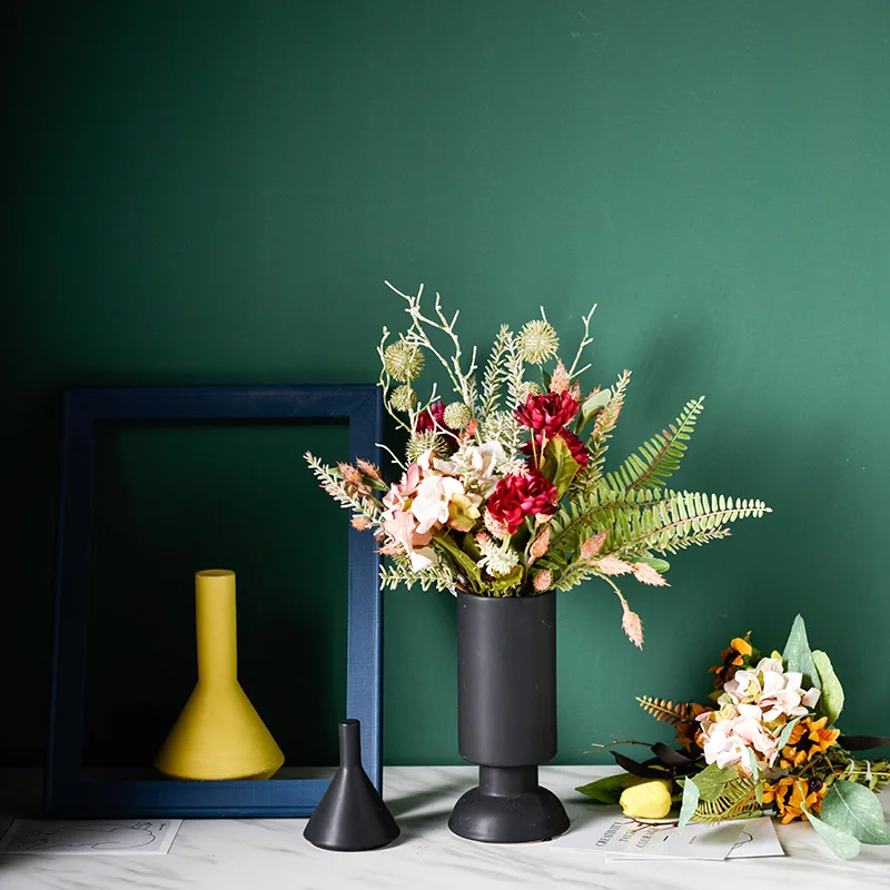  Лидер продаж аксессуары для домашнего декора керамические вазы Morandi Nordic украшения дома отеля и
