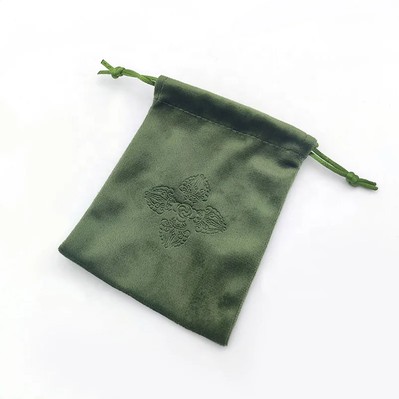 Custom Logo Soft Smooth Velvet Bag Drawstring Storage Bunches Small Cloth Bag Flannelette Packing Bag