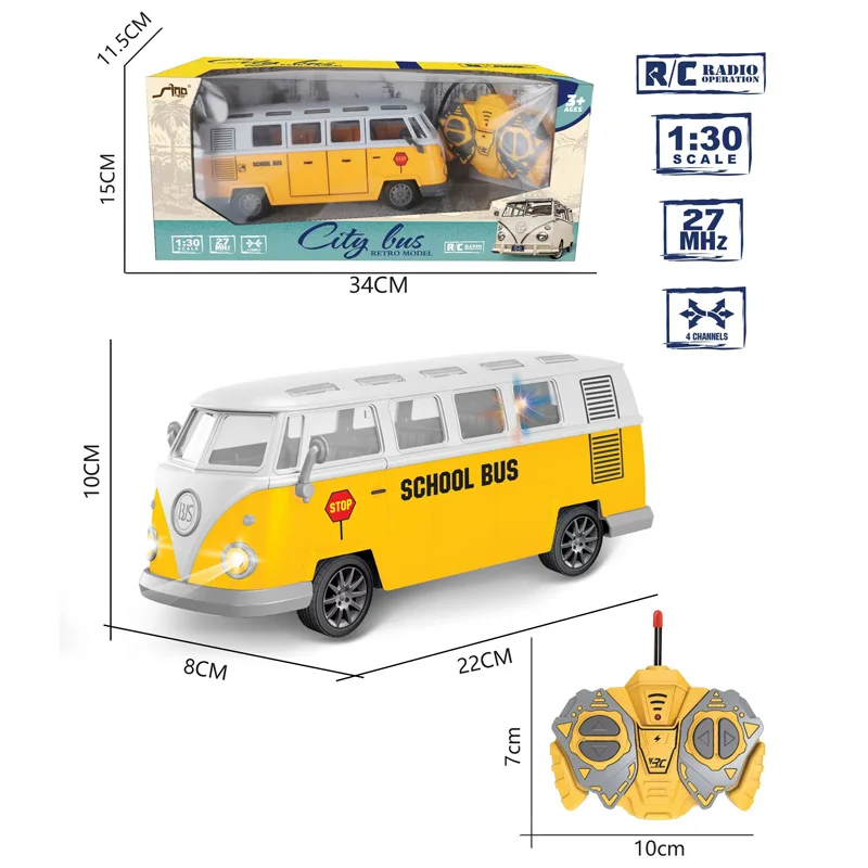 Classic bus rc buses toy classical car wireless control racing car remote controlled radio toys rc cars trucks camping bus child
