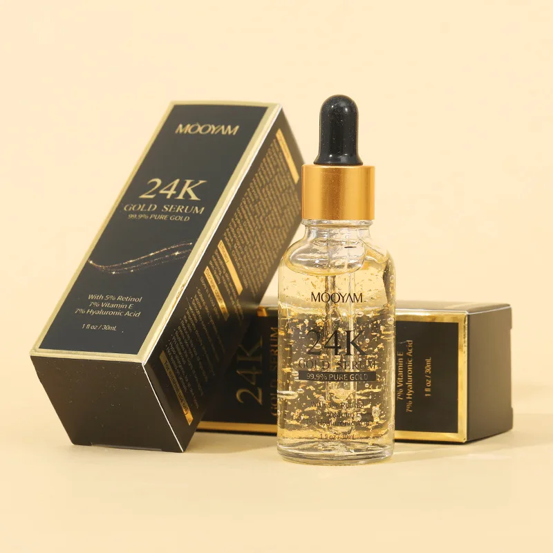 Hot Selling Nourishing Skin Anti Aging Hydrating Moisturizing Retinol Vitamin E 24k Gold Serum