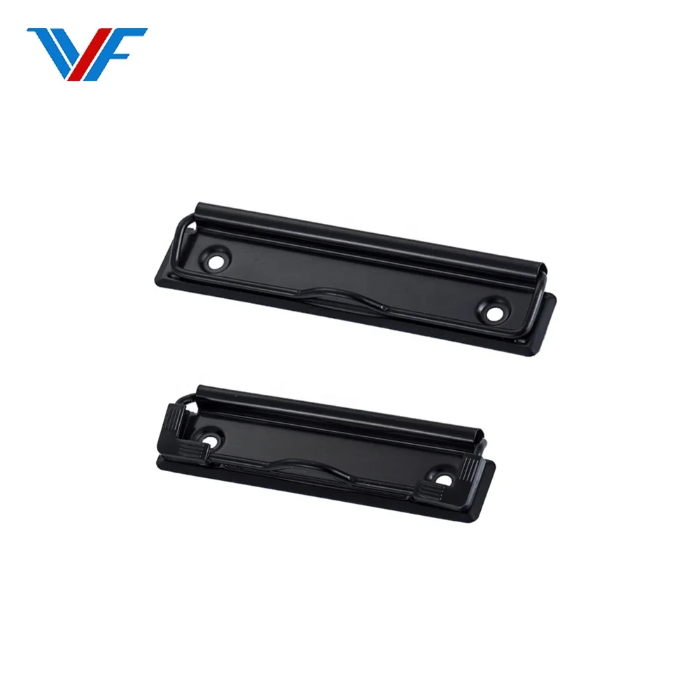 High Quality Binder Metal Clipboard Plating Sliver Paper Board Clips With Plastic Corner