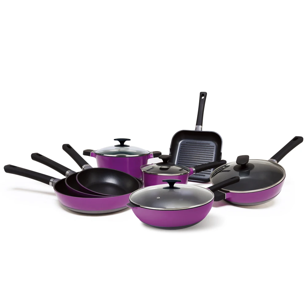 Cast aluminum kitchen cookware sets pots and pans set