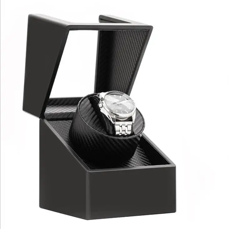 China plant OEM watch winder box matte finishing single wooden watch cabinet motor winder luxury wholesale