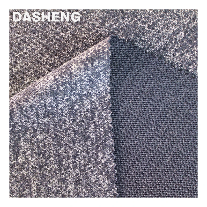 Top quality Cheap TR 85%Polyester 11%Rayon 4%Spendex Melange knitted Angora fabric for clothing tops pants