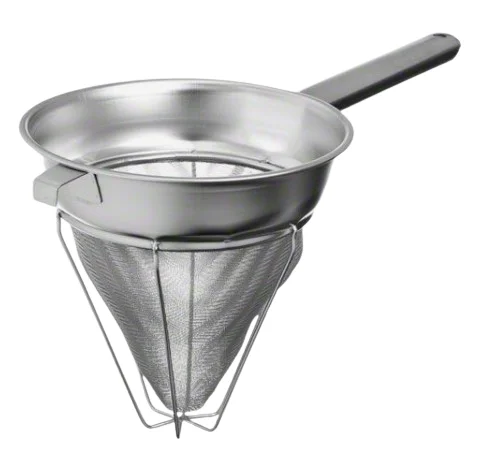 Medium Fine Mesh Strainer Stainless Steel Kitchen Food Sieve with Sturdy Riveted Handle Multifunctional Strainer