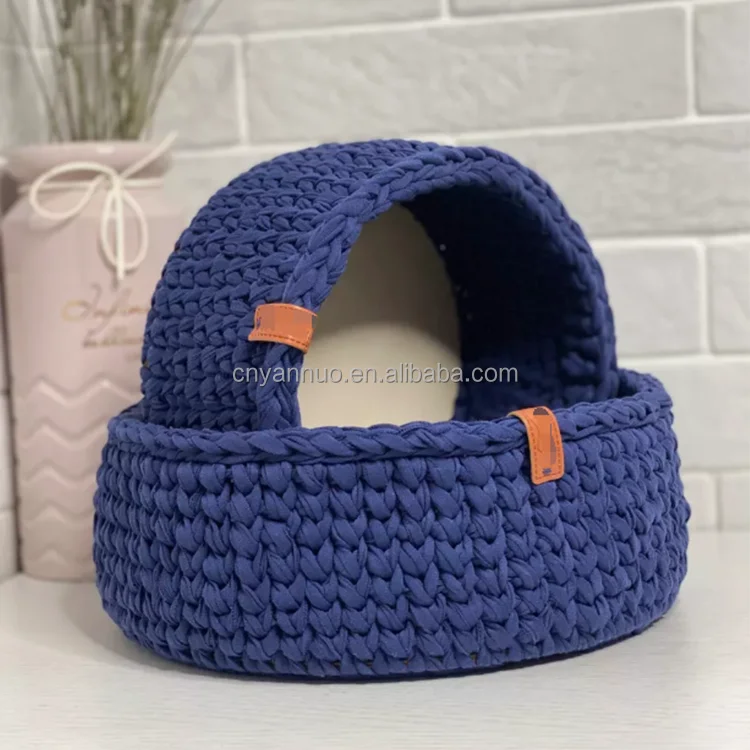 Crochet Patterns Custom Cotton Woven Organizers Storage Nursery Bin Kids Braided Easter Storage Baskets for Toys
