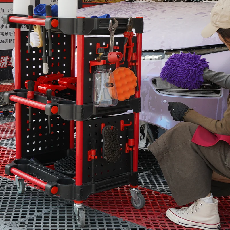 Best Sale Auto Repair Tool Cart 3 Shelf Tool Cart Car Detailing Trolley Detailing Cart